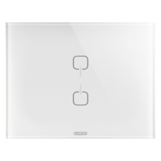 Plaque ice touch knx blanc 2 symb.