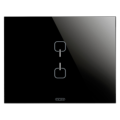 Plaque ice touch knx noir 2 symb.
