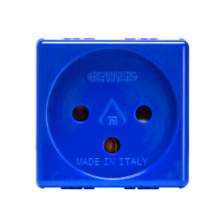 Socket-outlet 2p+e 16a israeli std blue