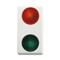 Voyant de Signalisation Double Rouge et Vert 12-24 V Blanc System Gewiss – 1 Module