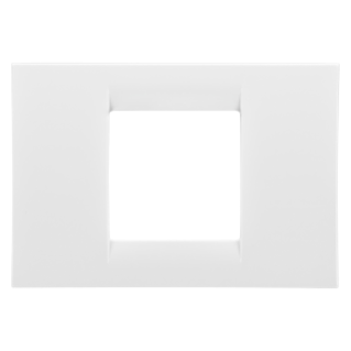 Plaque 2 pos.blanc nuage system virna