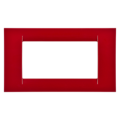 Plaque 4 pos.rouge bordeaux system virna