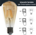 Ampoule filament st64/e27 - 3 step-dimmable / ambré