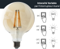 Ampoule filament g125/e27 - 3 step-dimmable / ambré