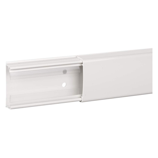 OptiL. Mini - moulure av. retenue de câbles PVC blc polaire 18x45mm 2 comp. 2,1m