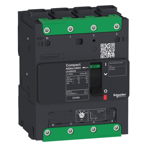 Compact nsxm - disjoncteur - 25ka - tm160d - 4p4d - everlink - Schneider Electric - LV426229
