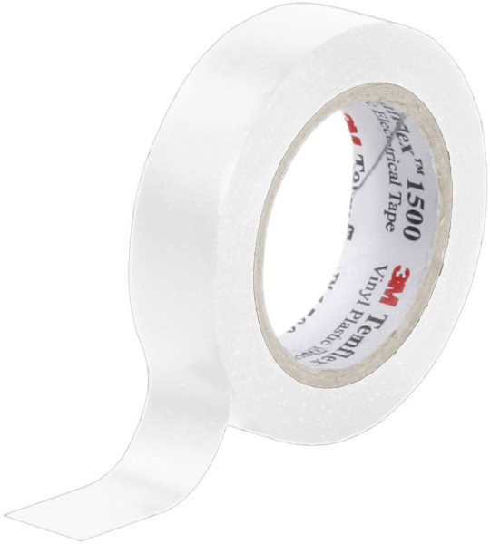 3m temflex 1500 ruban d'isolation électrique 10m x 15mm blanc