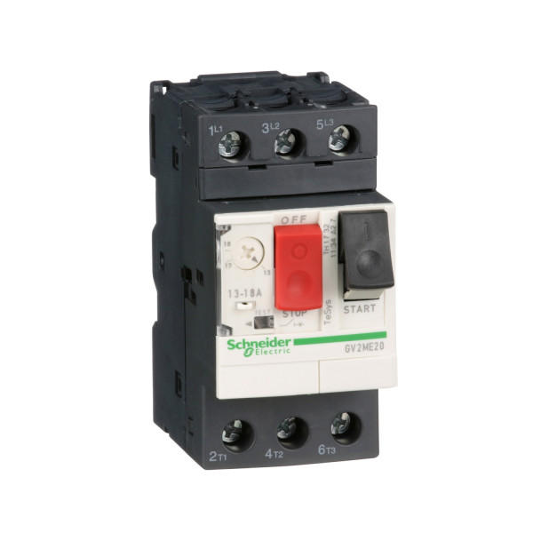 Schneider Electric Disjoncteur Moteur Gv2Me 13 à 18 A 3P 3D Déclencheur Magnétothermique