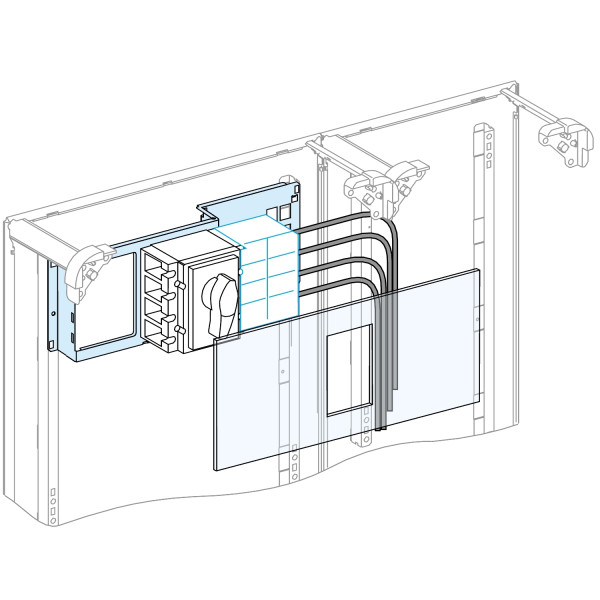 Platine de Montage Blanche PrismaSeT G Active Schneider Electric - NSX-INS250 Horizontal
