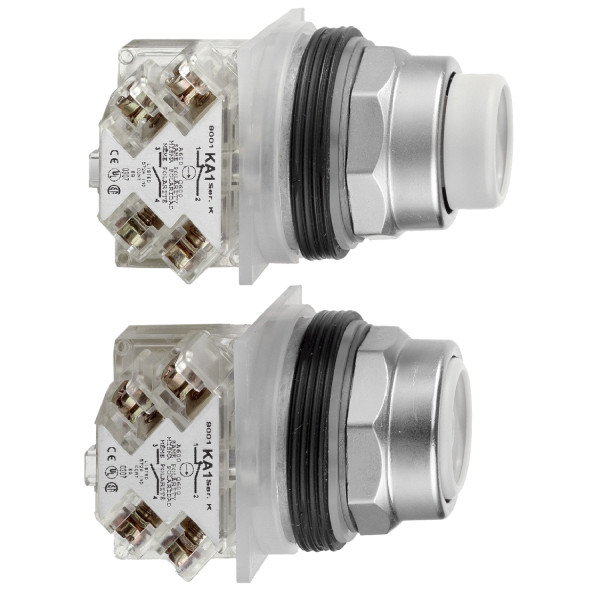 Schneider Electric 2 Boutons Poussoirs avec Inter Verrouillage Mecanique Positions Maintenues