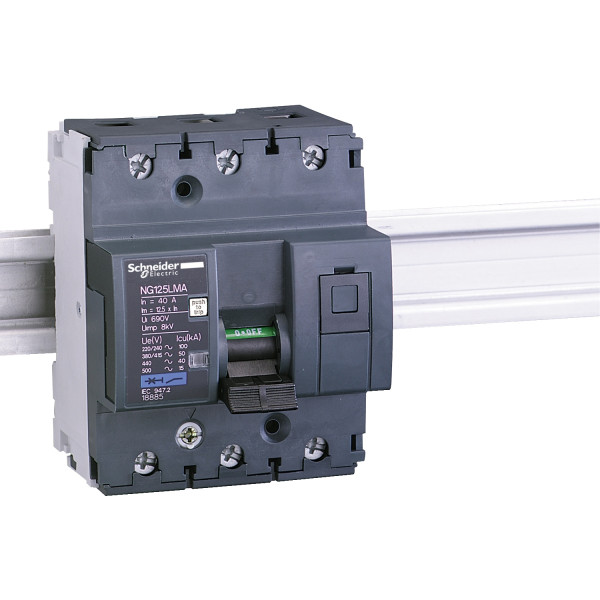 Schneider Electric Disjoncteur Moteur Ng125Lma 10 A 3P 3D Déclencheur Magnétique