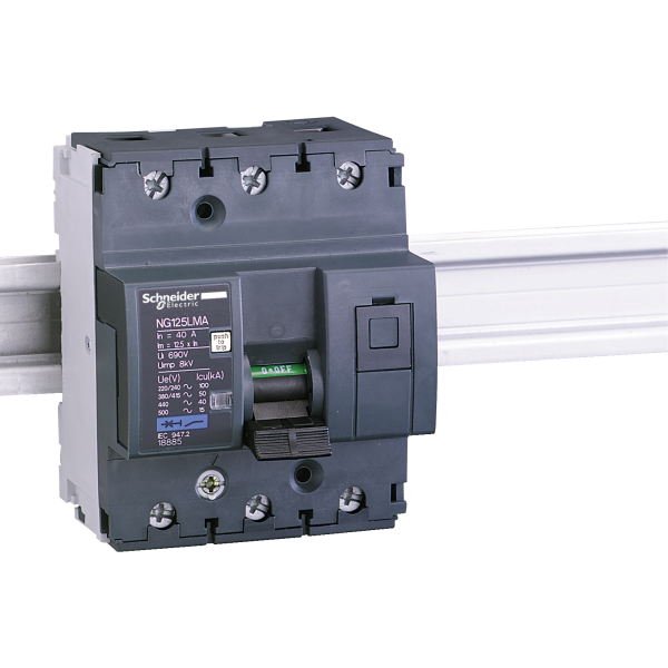 Schneider Electric Disjoncteur Moteur Ng125Lma 10 A 3P 3D Déclencheur Magnétique