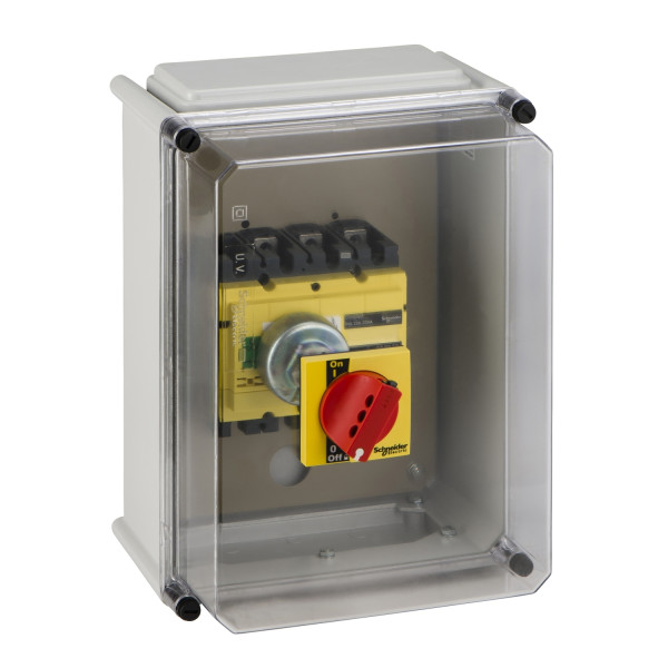 Schneider Electric Coffret Étanche pour Interpact Ins250 Poignée Rouge Plastronique