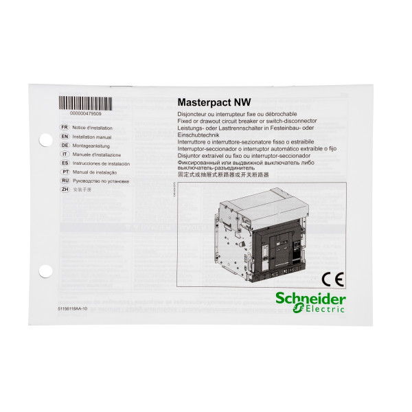 Schneider Electric Notice Disjoncteur de Base Nw