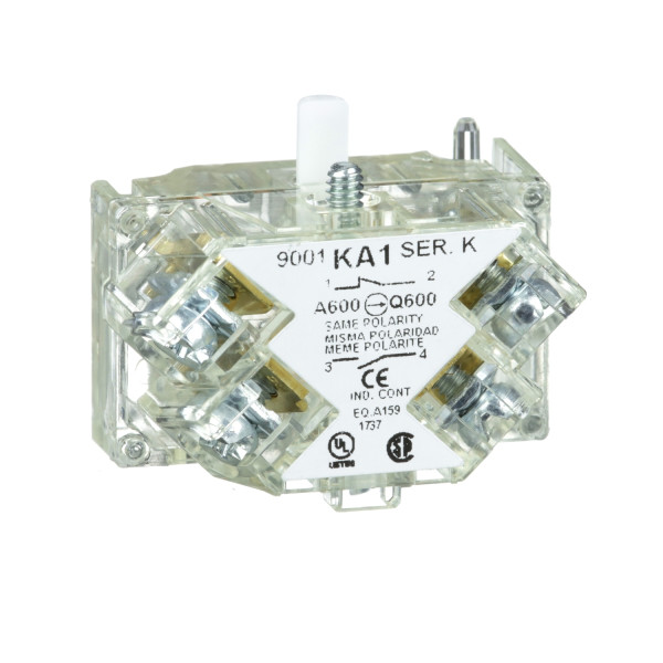 Schneider Electric Harmony 9001K - bloc contact pour bouton - Ø30 - 1OF bornes protégées