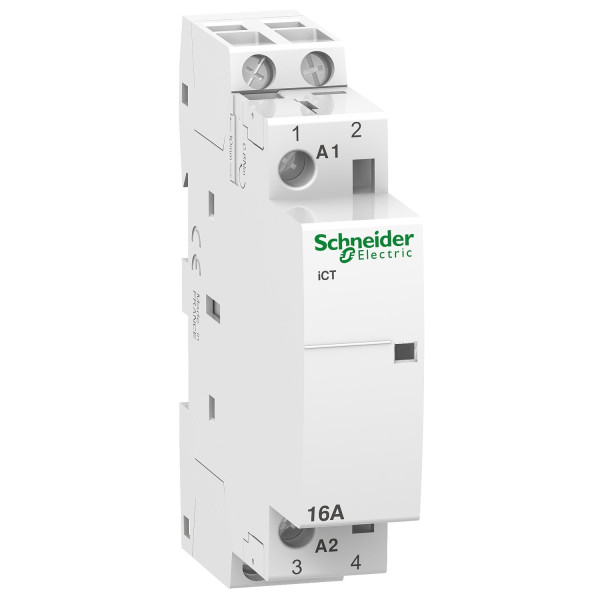 Contacteur modulaire Schneider Acti9 iCT 16A 2P 2NO 230-240V AC 50Hz