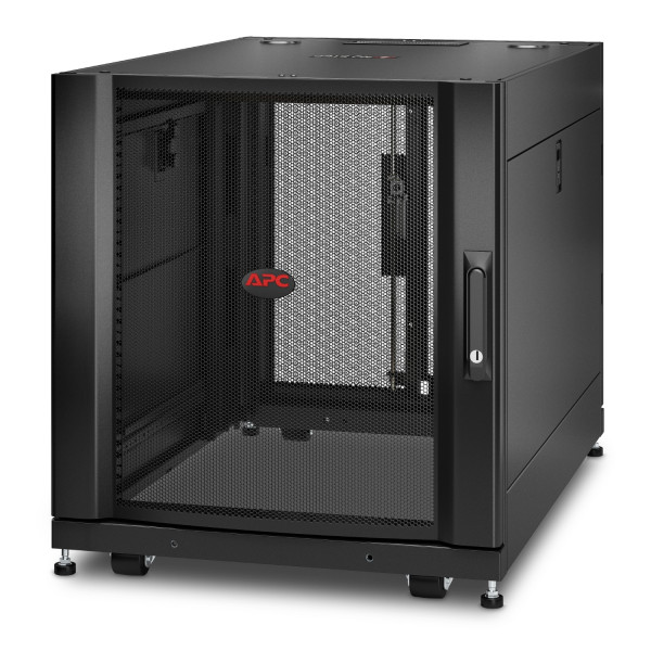 Netshelter sx - baie 19p avec panneaux - 12u - 600x900x658mm - noir
