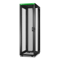 Baie easyrack 600mm/42u/1000mm avec toit, sans panneau latéral, roulettes, noir