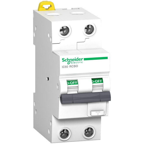 Disjoncteur Différentiel 2P 32 A 30 mA Courbe C Type AC 10 kA Acti9 iC60 RCBO Schneider