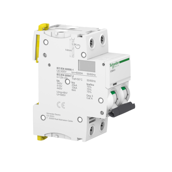 Disjoncteur 2P 32 A Courbe D Acti9 iC60N Schneider