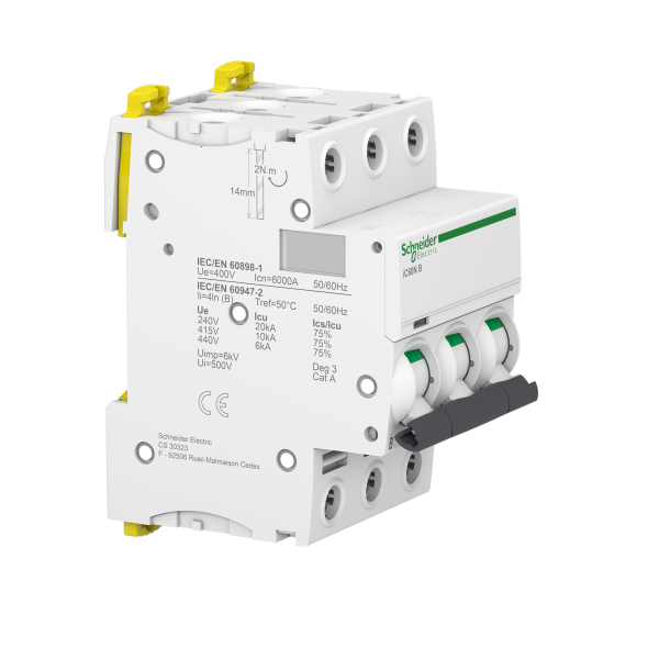 Acti9, iC60N disjoncteur 3P 25A courbe B