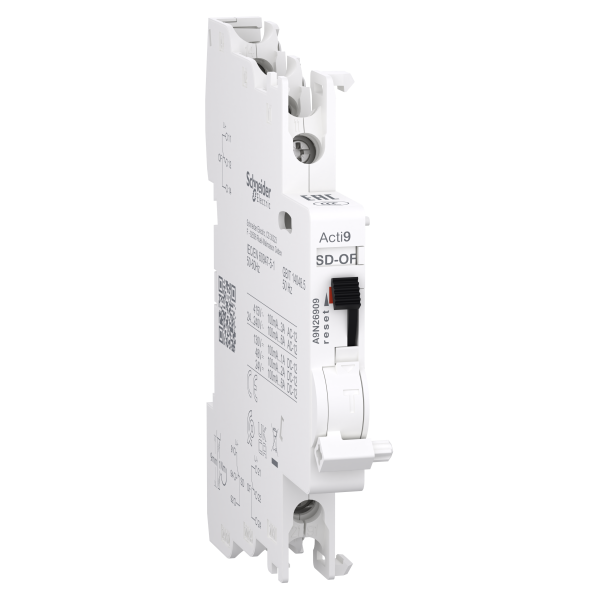 Double contact ou signal-défaut Acti9 C60 & C120, SD+OF 2OC, 100mA - 6A, AC/DC, connection bas/haut