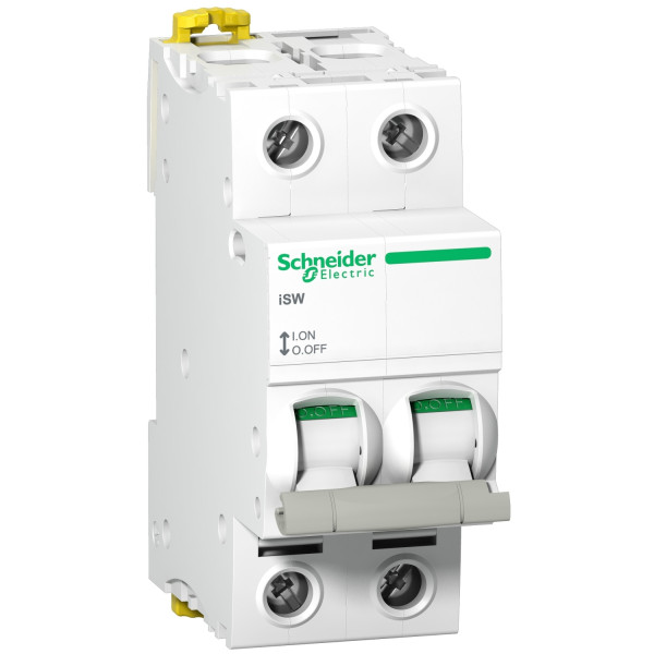 Interrupteur Sectionneur 2 P Blanc Acti9 iSW Schneider Electric - 63A 415VAC