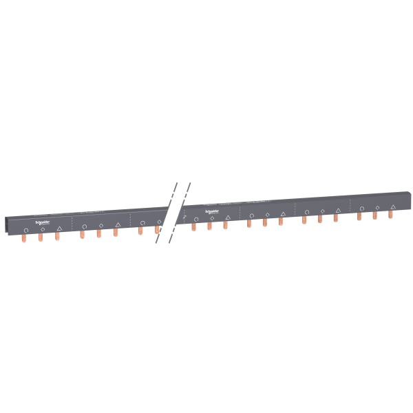 Acti9 iC60, peigne à dents, auxiliaire + 3 pôles, 100A, 57 modules de 18mm