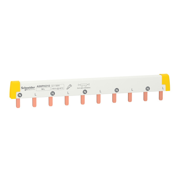 Acti9 ic60 - peigne de raccordement à dents - 2p - 100a - 10 modules de 18mm
