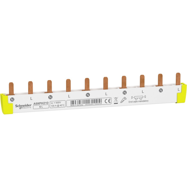 Acti9 ic60 - peigne de raccordement à dents - 2p - 100a - 10 modules de 18mm