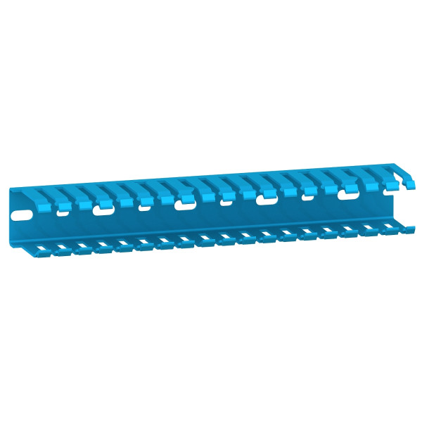 Goulotte perforée 55x30mm Schneider Thalassa sans couvercle bleu