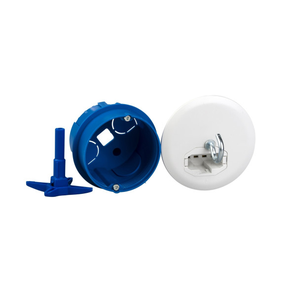 Modulo DCL, boîte de centre d67 avec couv. non affleurant, connecteur + douille