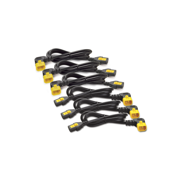 Schneider APC Power Cord Kit (6 ea), Locking, C13 to C14 (90 Degree), 1.2m