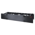 Passe-câbles horizontal - 2u - 15 cm de profondeur - à un seul côté avec capot