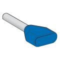 Schneider Electric Embout de câblage Double Surmoulé Format Moyen 0,75 Mm² Bleu