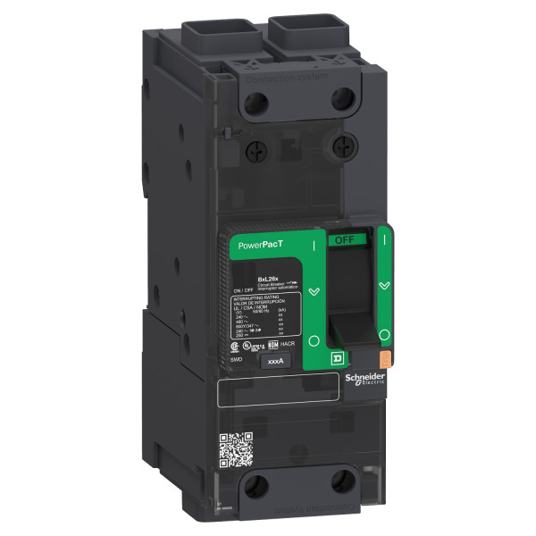Powerpact b - disjoncteur bd - 18ka 600y/347v - tm25d - 2p - cosse
