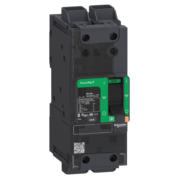 Powerpact b - disjoncteur bd - 18ka 600y/347v - tm80d - 2p - everlink