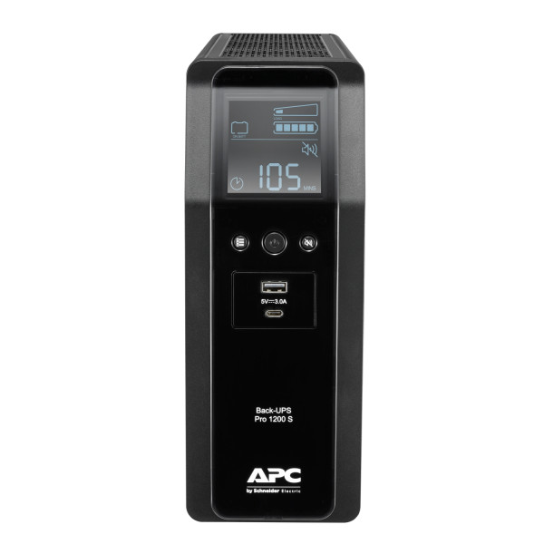 Back ups pro br 1200va - sinewave - 8 iec - avr - lcd interface