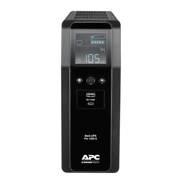 Back ups pro br 1200va - sinewave - 8 iec - avr - lcd interface