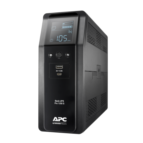 Back ups pro br 1200va - sinewave - 8 iec - avr - lcd interface