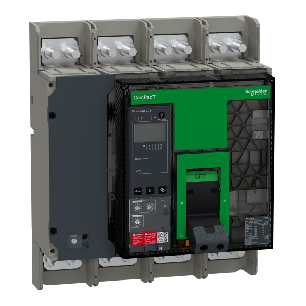 Compact ns1250h - disjoncteur - micrologic 2.e 1250a - 3p - 70ka - fixe - manuel