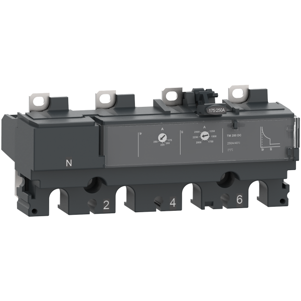 Compact nsx - déclencheur thermique-magnétique tm-dc 250a - 4p4d pour nsx250dc