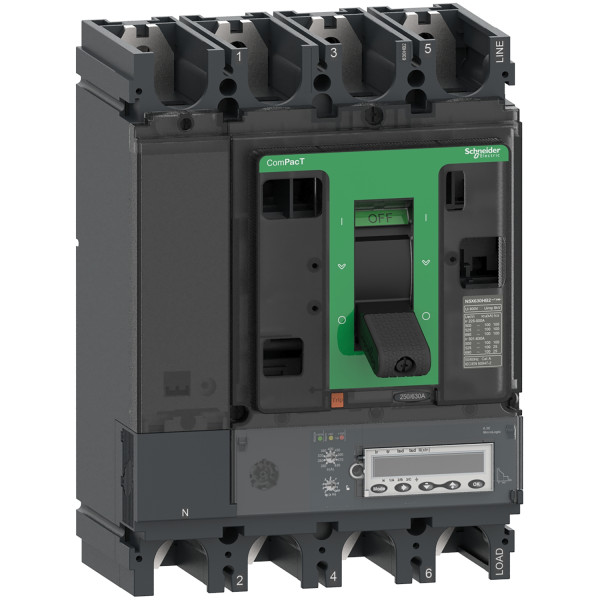 Compact nsx630hb1 - disjoncteur - micrologic 6.3e 630a - 4p4d - 75ka - fixe