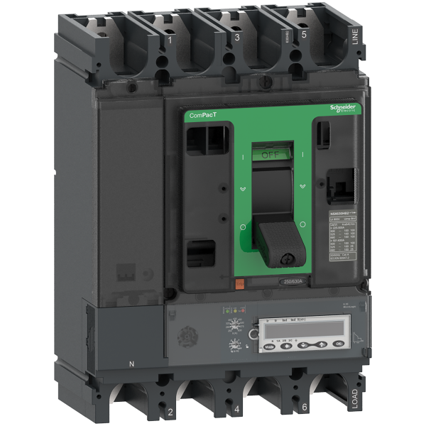 Compact nsx630hb1 - disjoncteur - micrologic 6.3e 630a - 4p4d - 75ka - fixe