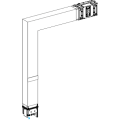 Canalis ksa - coude spé. coupe feu 1000a mont bas-2x ajust.300-800 ou 700-1200mm