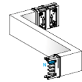 Canalis ksa - zed horiz. 250a - gau./dr. - a&c=250mm - b=250-750mm