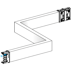 Canalis ksa - zed horiz. 250a - gau./dr. - 3 côtés ajustables 250-750mm