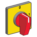 Schneider Electric Tête de Manoeuvre 45 X 45 Mm Jaune Crosse Rouge Oi