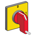 Schneider Electric Tête de Manoeuvre 45 X 45 Mm Jaune Crosse Rouge Cadenassable Oi