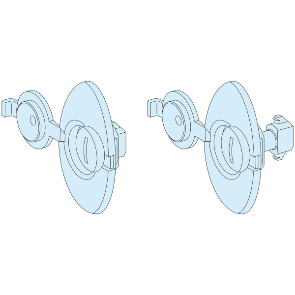 Prismaset p active - accessoires panneau fond ip30-syst. 1/4t - 8 longs+2 courts